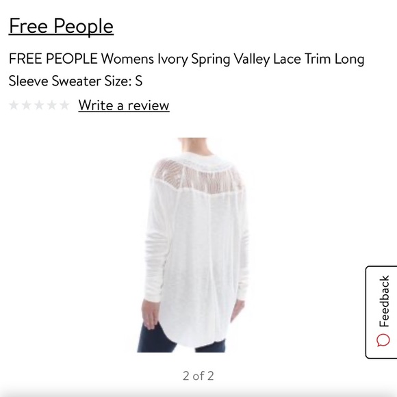 Free People white Spring Valley Henley - Picture 2 of 6